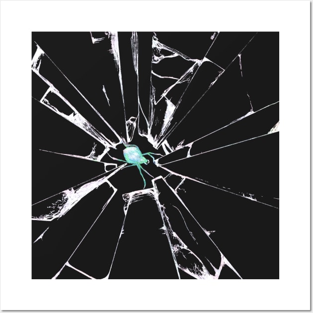 Shattered - Crystal Spider Web Wall Art by FishWithATopHat